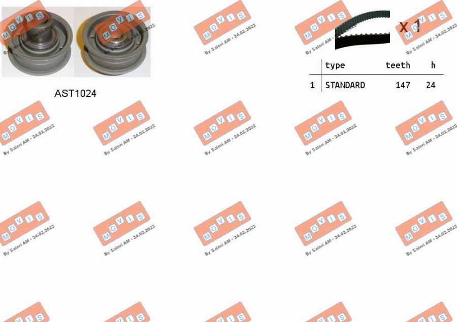 MOVIS ASTK0966 - Timing Belt Set autospares.lv