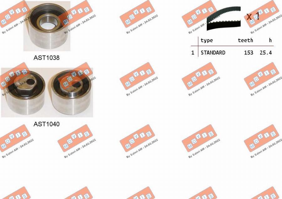 MOVIS ASTK0968 - Timing Belt Set autospares.lv