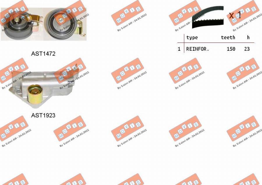 MOVIS ASTK0909 - Timing Belt Set autospares.lv