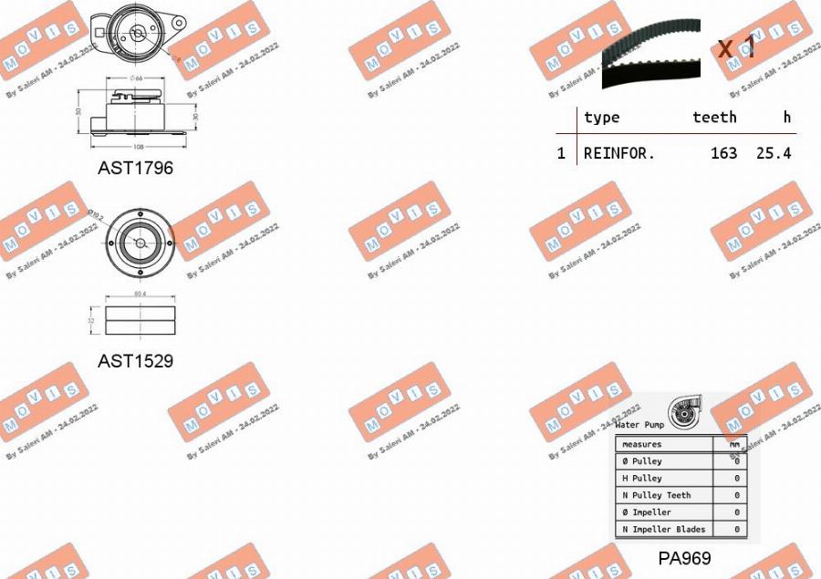 MOVIS ASTK0905PA - Water Pump & Timing Belt Set autospares.lv