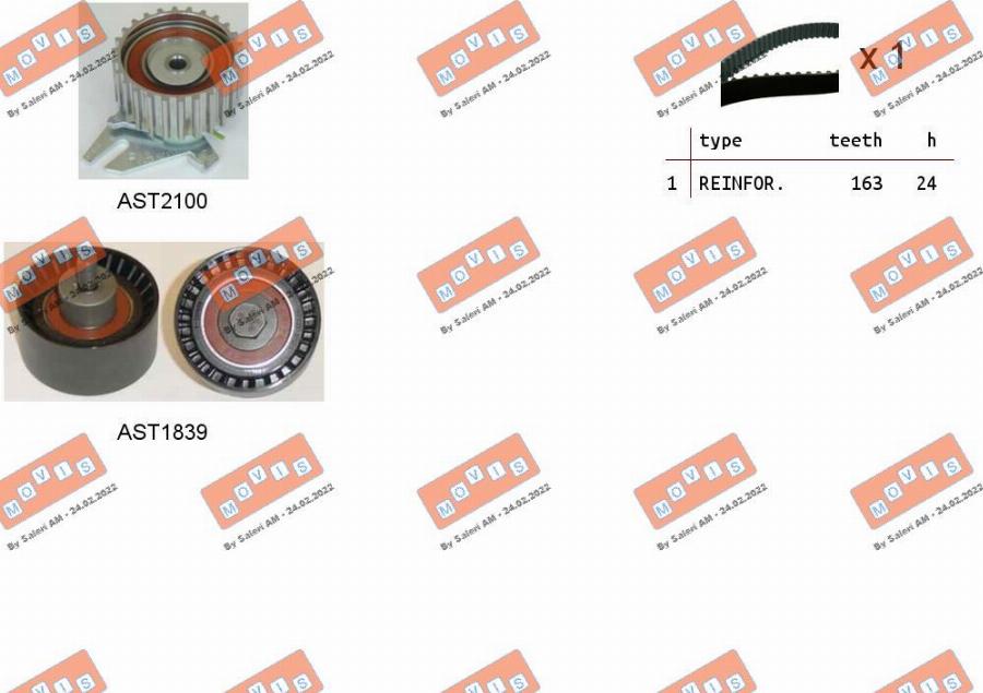 MOVIS ASTK0907 - Timing Belt Set autospares.lv