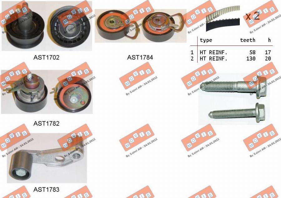 MOVIS ASTK0919 - Timing Belt Set autospares.lv