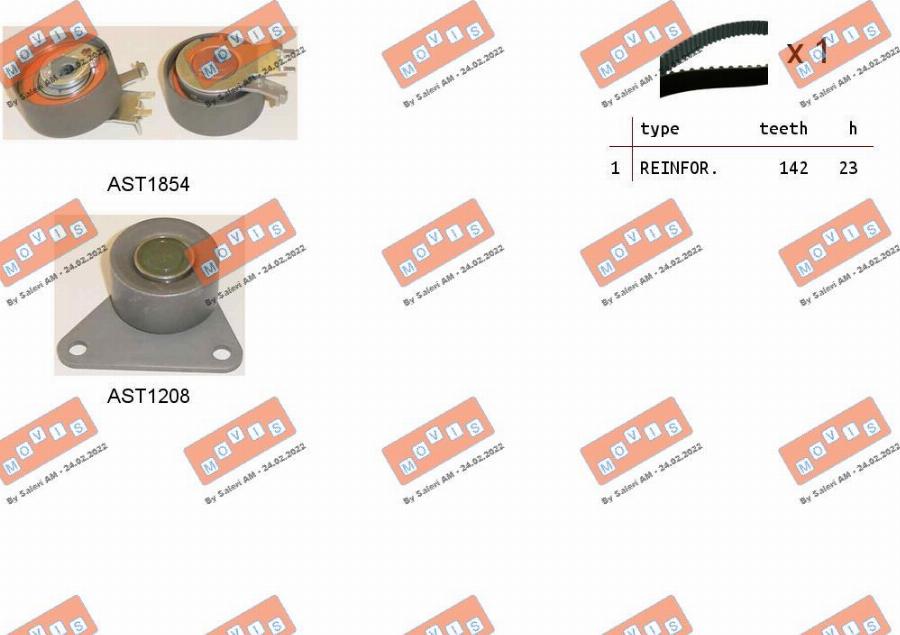 MOVIS ASTK0913 - Timing Belt Set autospares.lv