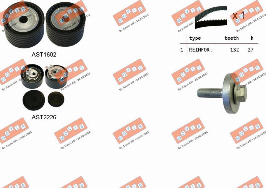 MOVIS ASTK0912 - Timing Belt Set autospares.lv