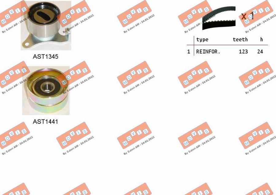 MOVIS ASTK0989 - Timing Belt Set autospares.lv