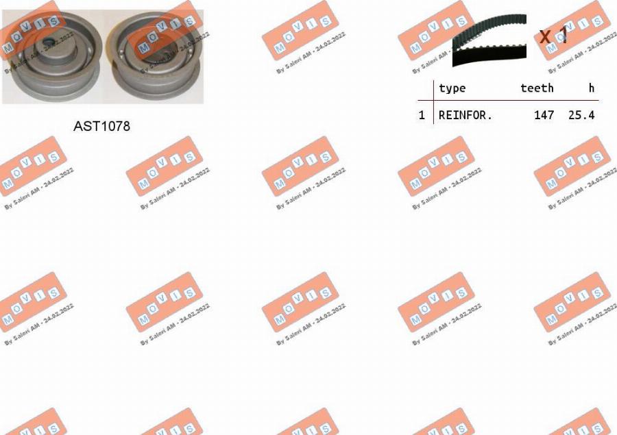 MOVIS ASTK0984 - Timing Belt Set autospares.lv