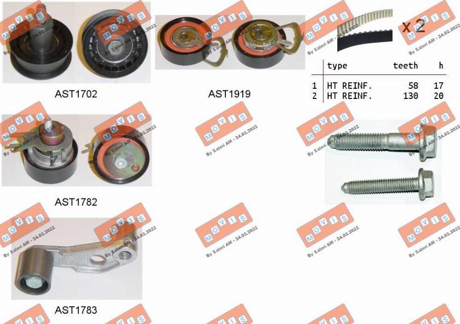 MOVIS ASTK0939 - Timing Belt Set autospares.lv