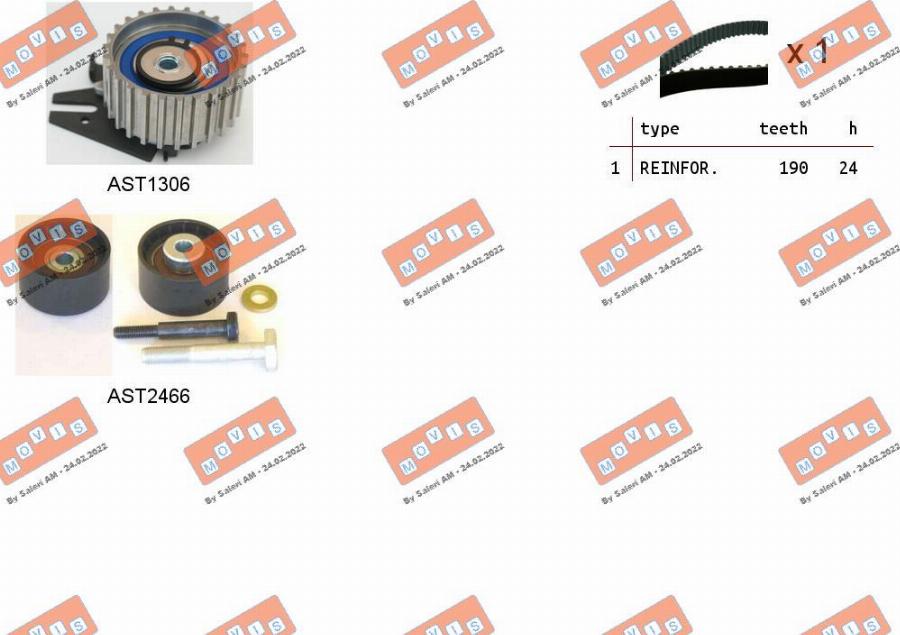 MOVIS ASTK0936 - Timing Belt Set autospares.lv