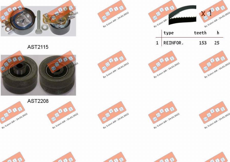 MOVIS ASTK0930 - Timing Belt Set autospares.lv