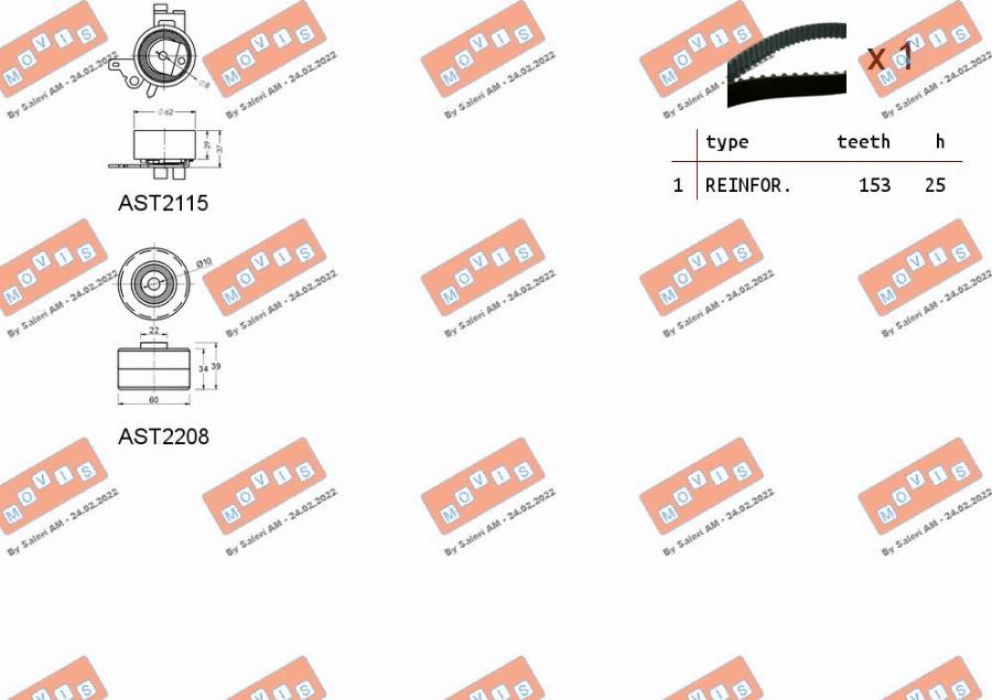 MOVIS ASTK0930 - Timing Belt Set autospares.lv