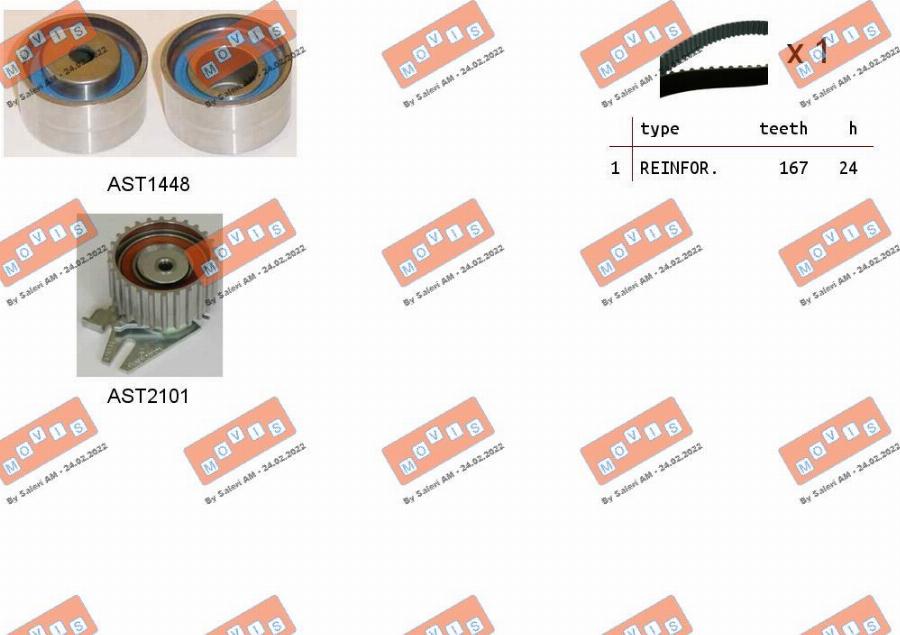 MOVIS ASTK0899 - Timing Belt Set autospares.lv