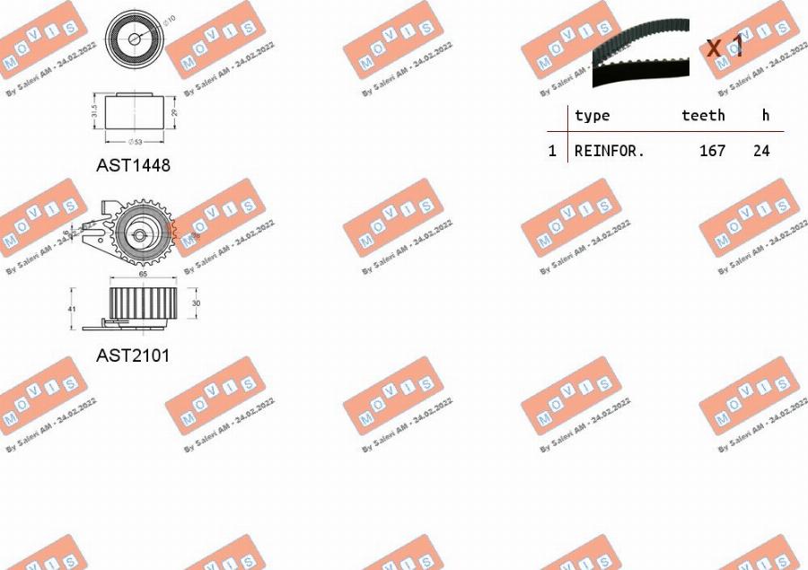 MOVIS ASTK0899 - Timing Belt Set autospares.lv