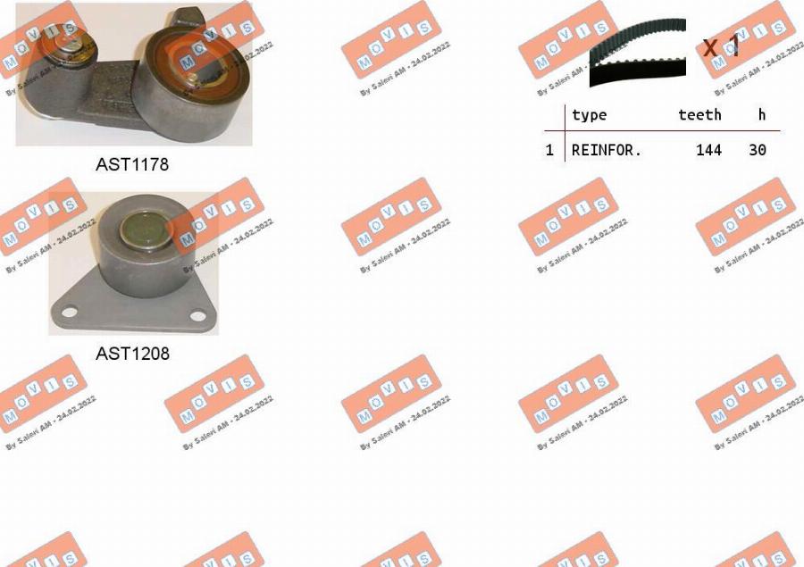 MOVIS ASTK0896 - Timing Belt Set autospares.lv