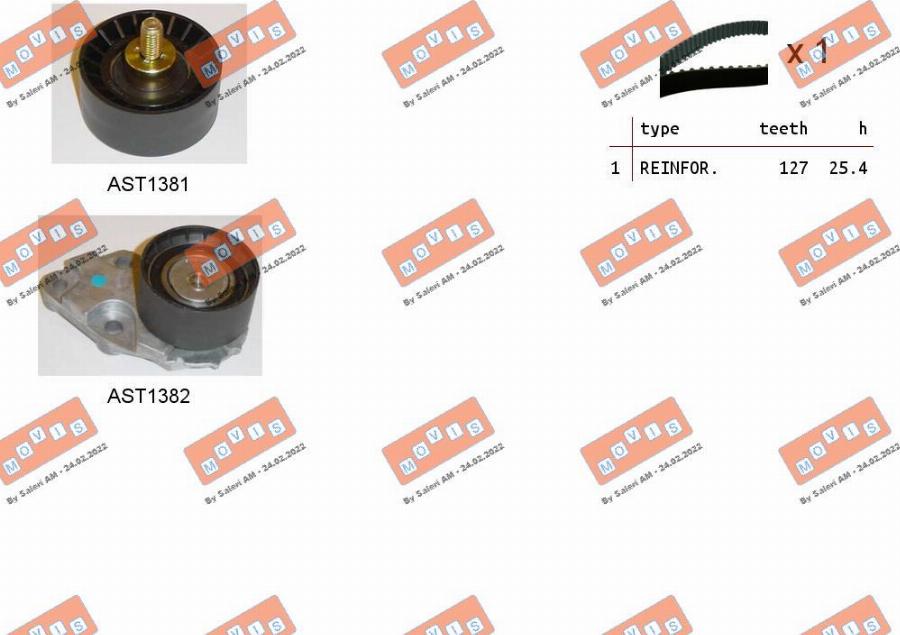 MOVIS ASTK0843 - Timing Belt Set autospares.lv