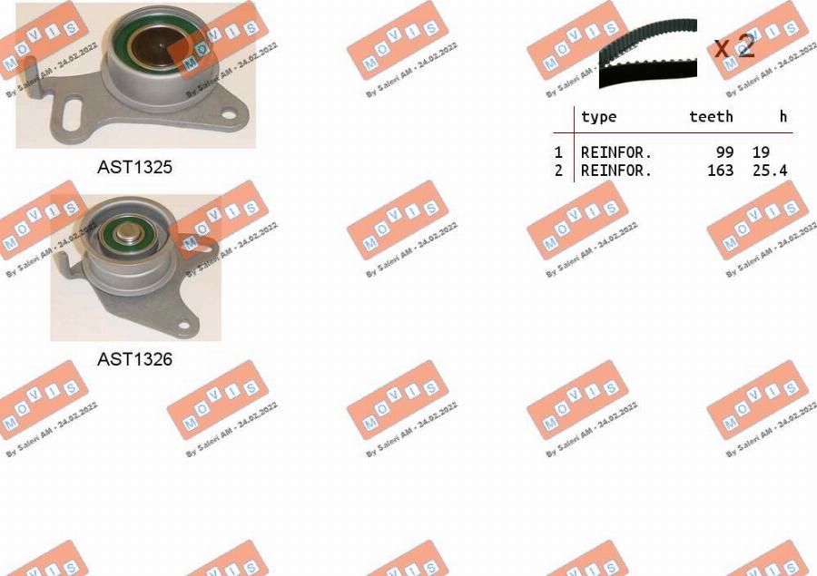 MOVIS ASTK0847 - Timing Belt Set autospares.lv