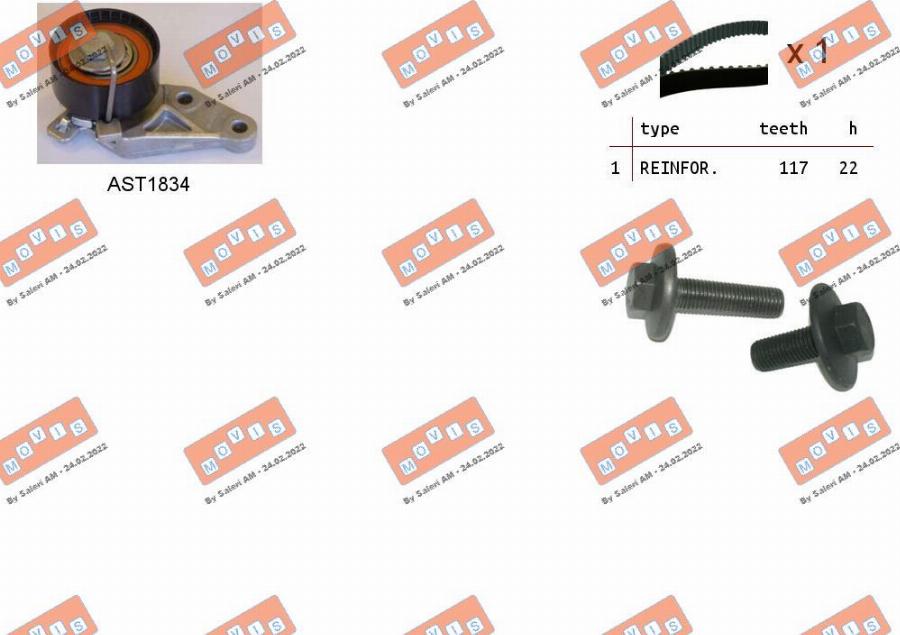 MOVIS ASTK0855 - Timing Belt Set autospares.lv