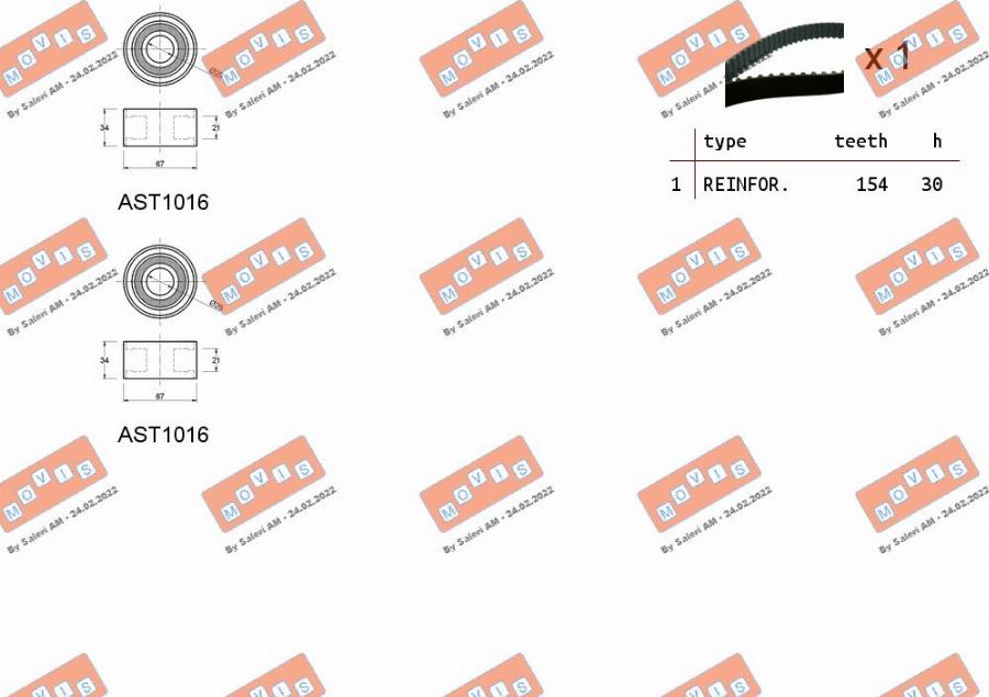 MOVIS ASTK0851 - Timing Belt Set autospares.lv