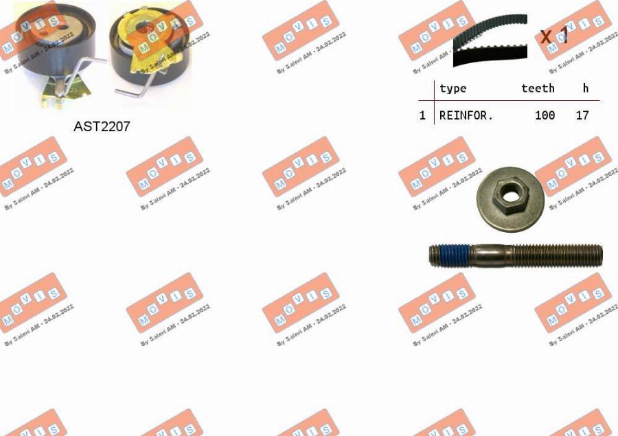 MOVIS ASTK0858 - Timing Belt Set autospares.lv