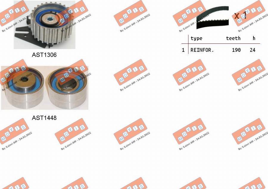 MOVIS ASTK0853 - Timing Belt Set autospares.lv