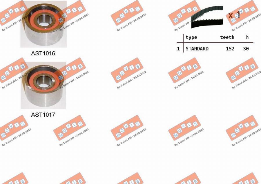 MOVIS ASTK0852 - Timing Belt Set autospares.lv