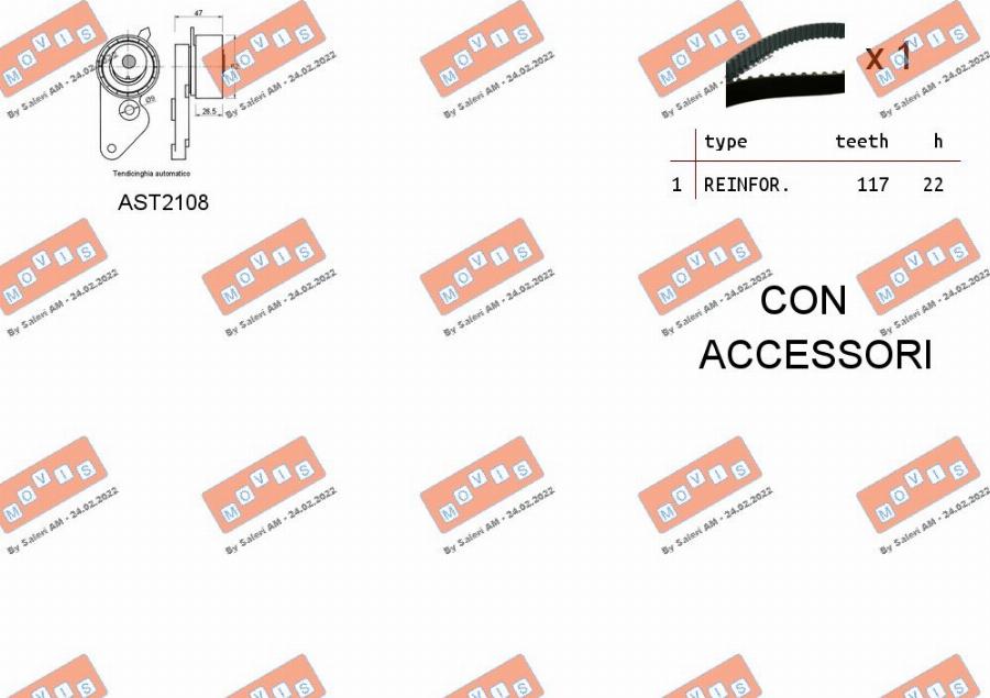 MOVIS ASTK0869 - Timing Belt Set autospares.lv