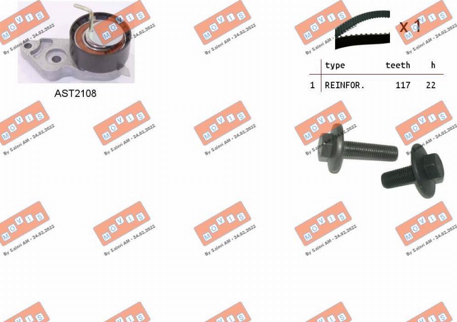 MOVIS ASTK0869 - Timing Belt Set autospares.lv