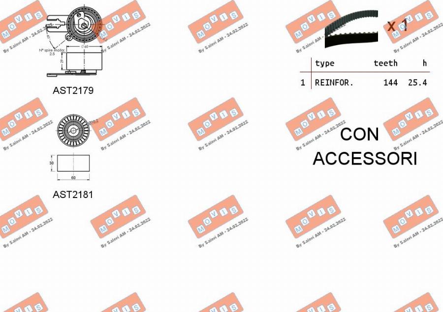 MOVIS ASTK0860 - Timing Belt Set autospares.lv