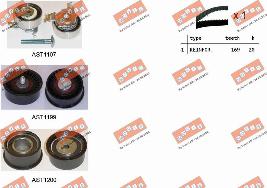 MOVIS ASTK0810 - Timing Belt Set autospares.lv