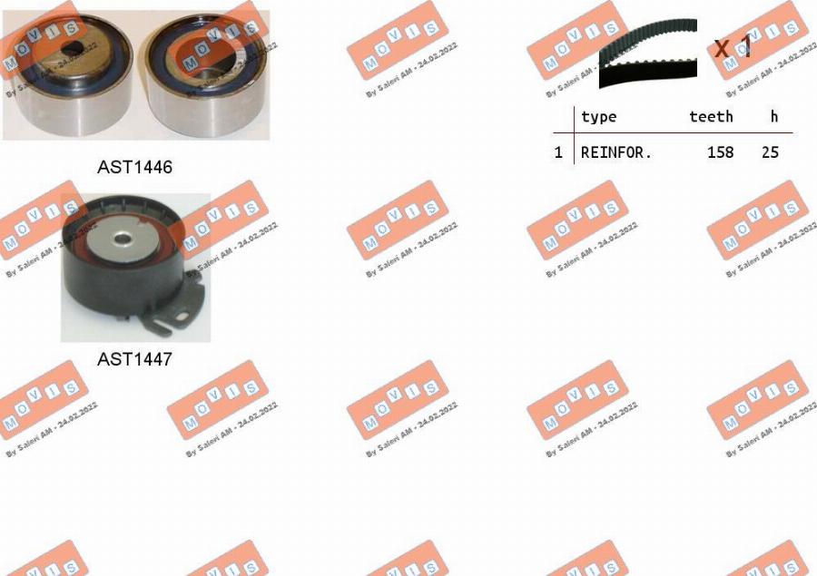 MOVIS ASTK0839 - Timing Belt Set autospares.lv