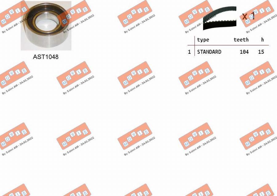 MOVIS ASTK0834 - Timing Belt Set autospares.lv