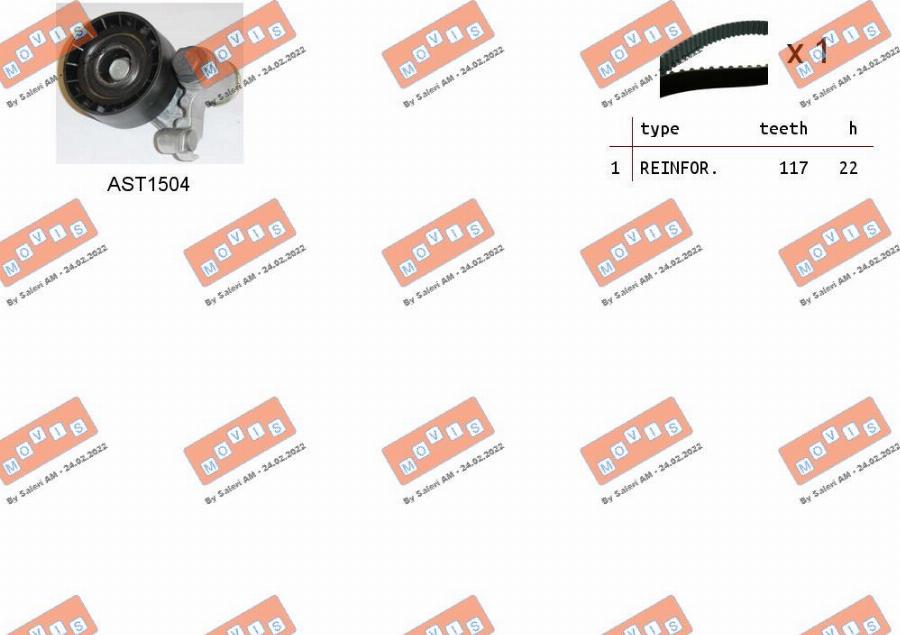 MOVIS ASTK0838 - Timing Belt Set autospares.lv