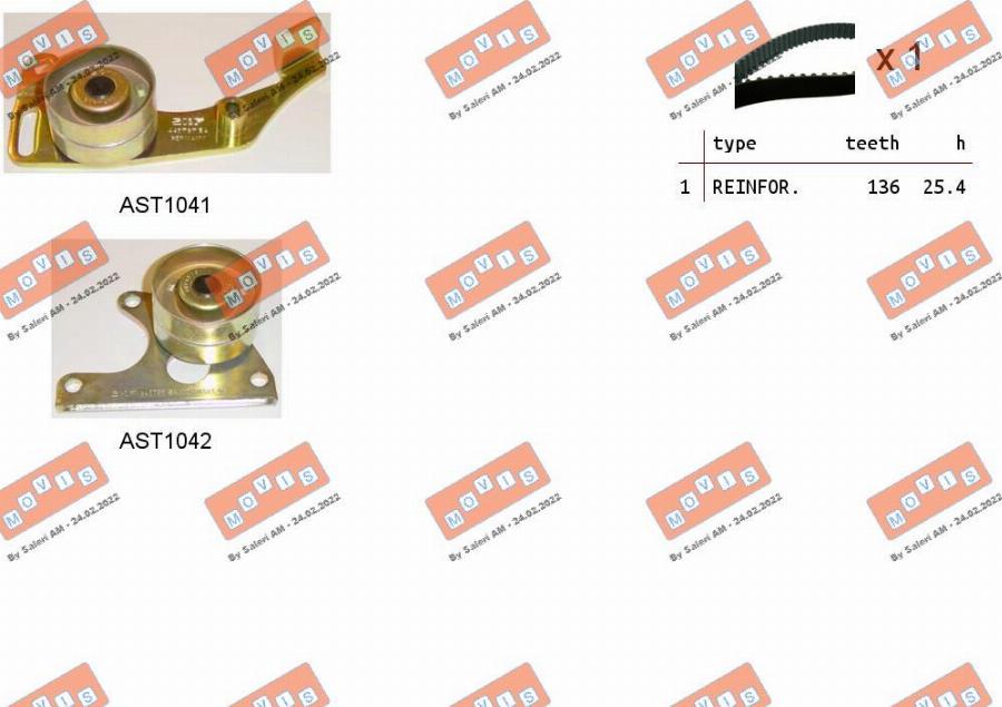 MOVIS ASTK0871 - Timing Belt Set autospares.lv