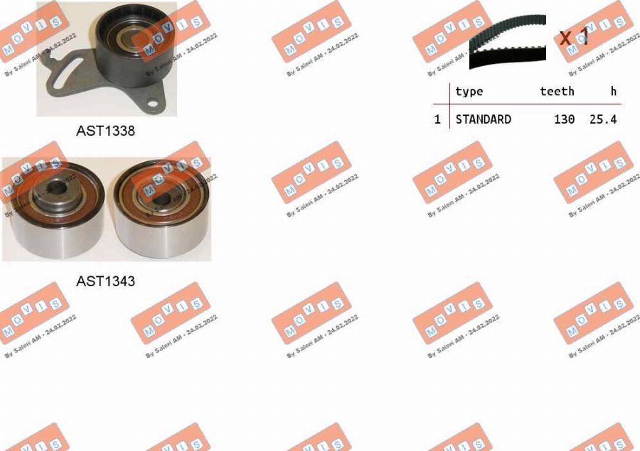 MOVIS ASTK0873 - Timing Belt Set autospares.lv