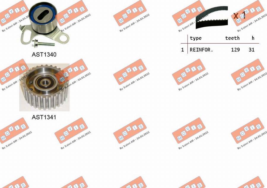 MOVIS ASTK0877 - Timing Belt Set autospares.lv