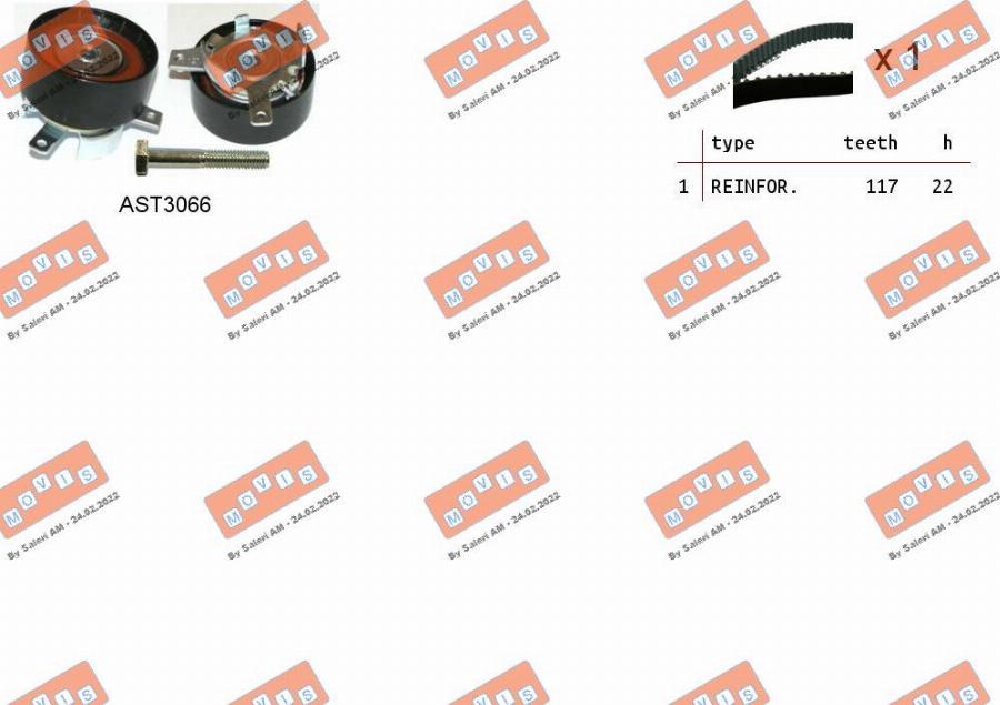 MOVIS ASTK1095 - Timing Belt Set autospares.lv