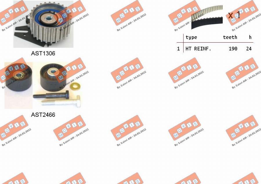 MOVIS ASTK1093 - Timing Belt Set autospares.lv