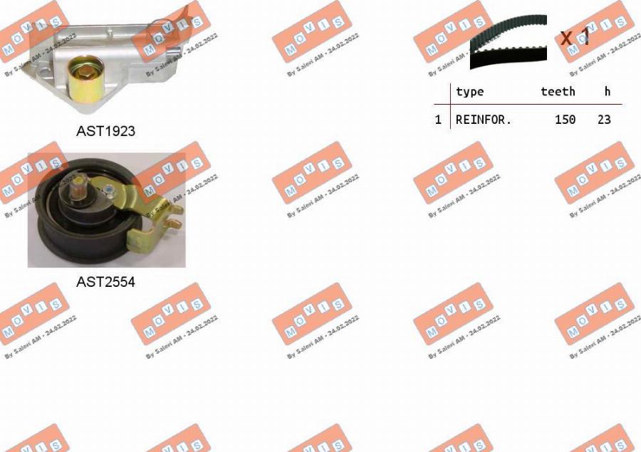 MOVIS ASTK1049 - Timing Belt Set autospares.lv