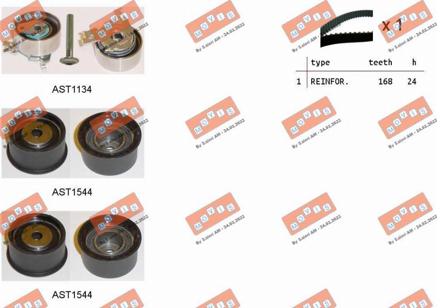 MOVIS ASTK1043 - Timing Belt Set autospares.lv