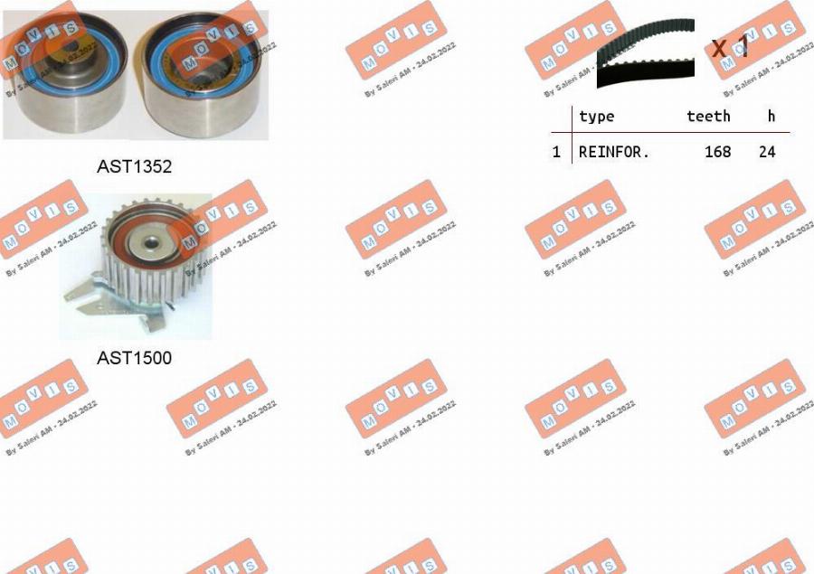 MOVIS ASTK1042 - Timing Belt Set autospares.lv