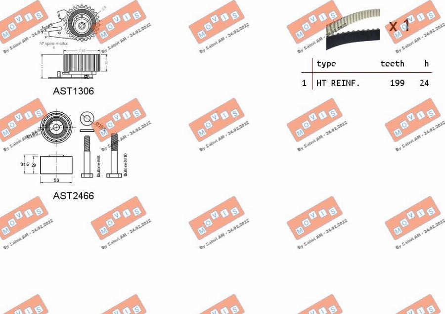 MOVIS ASTK1058 - Timing Belt Set autospares.lv