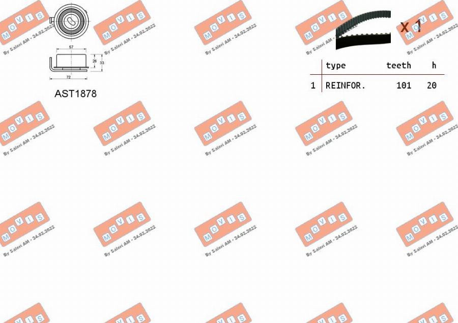 MOVIS ASTK1061 - Timing Belt Set autospares.lv