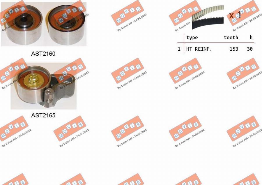 MOVIS ASTK1081 - Timing Belt Set autospares.lv