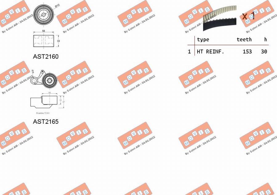 MOVIS ASTK1081 - Timing Belt Set autospares.lv