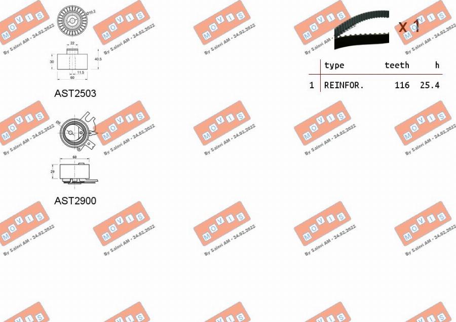 MOVIS ASTK1087 - Timing Belt Set autospares.lv