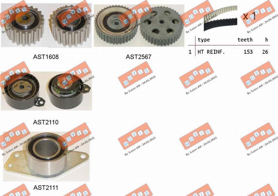 MOVIS ASTK1036 - Timing Belt Set autospares.lv