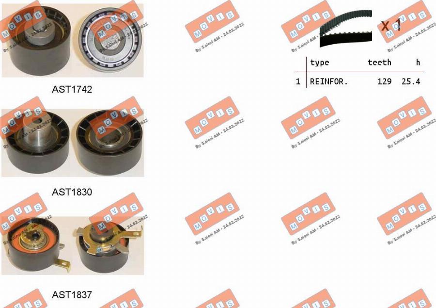 MOVIS ASTK1030 - Timing Belt Set autospares.lv