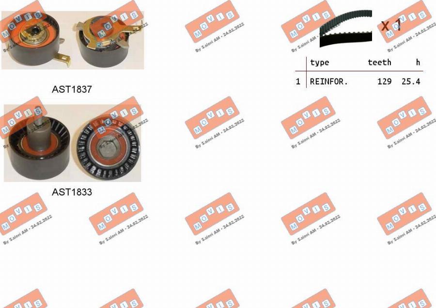 MOVIS ASTK1031 - Timing Belt Set autospares.lv