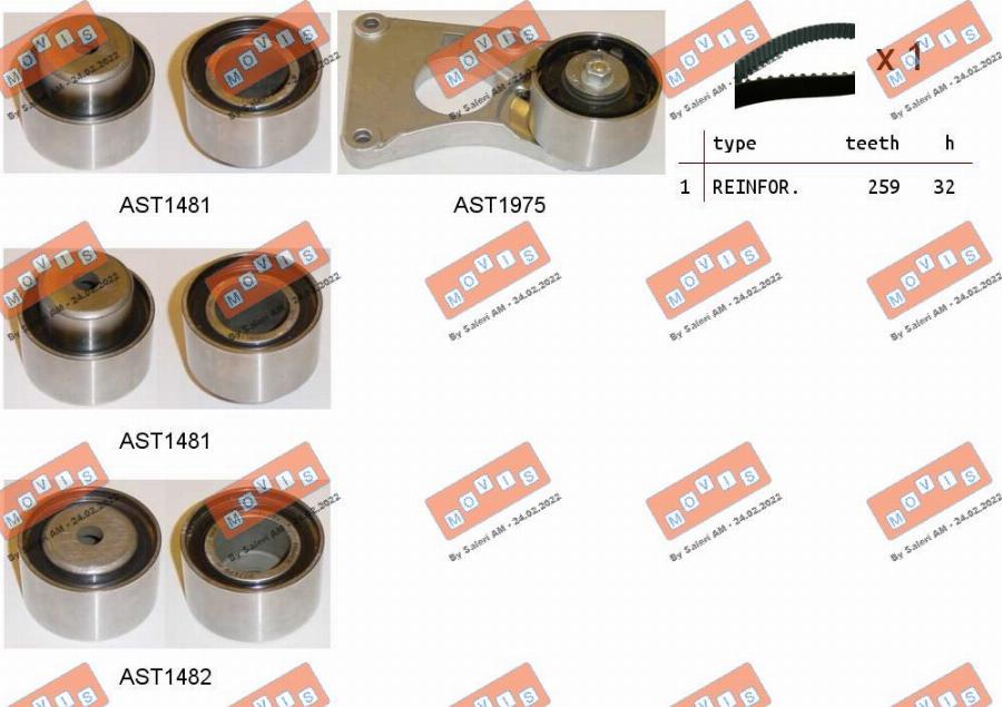 MOVIS ASTK1020 - Timing Belt Set autospares.lv