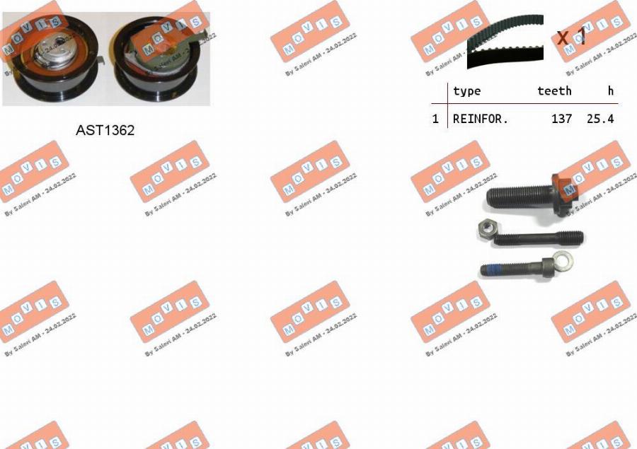 MOVIS ASTK1023 - Timing Belt Set autospares.lv