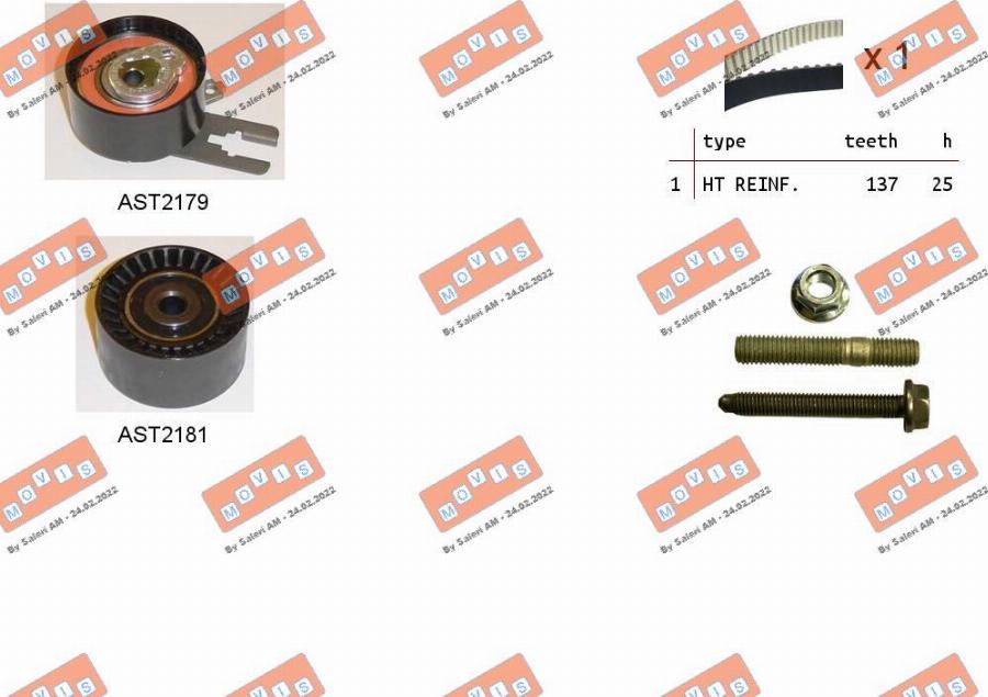 MOVIS ASTK1074 - Timing Belt Set autospares.lv